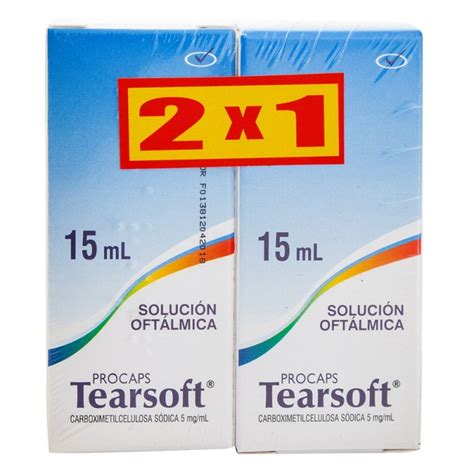 Tearsoft Solucion Oftalmica 15 Ml 2x1 Carboximetilcelulosa