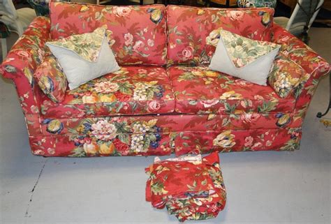 Floral Print Sleeper Sofa With Loads Of Accent Pillows