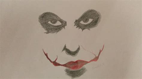 5 Minutes Drawing Heath Ledgers Joker Dark Knight Joker Sketch
