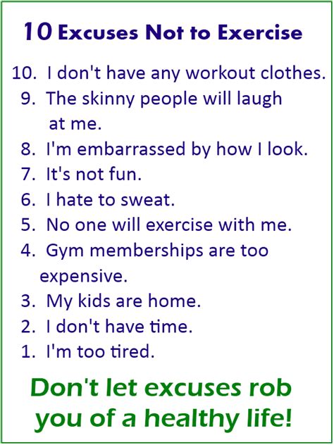 Stephanies Mommy Brain 10 Excuses Not To Exercise