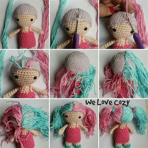 Hair Tutorial Crochet Doll Crochet Dolls Knitted Dolls