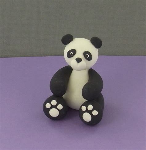 Sculpey Iii Panda Bear In 2020 Clay Bear Clay Projects For Kids