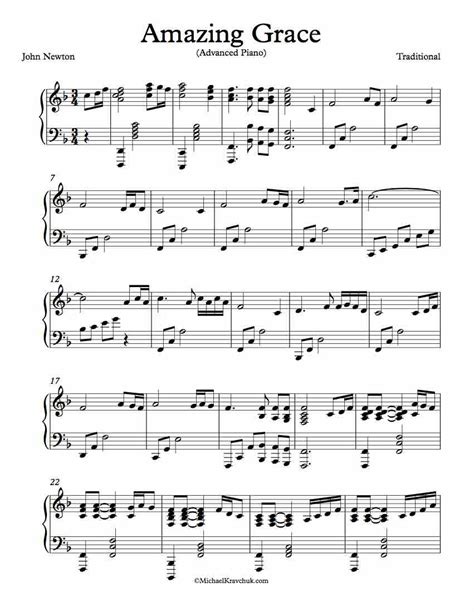 Amazing grace was originally an appalachian folk tune known as new britain, but only became famous after the words of amazing grace were set to it. Free Piano Arrangement Sheet Music - Amazing Grace ...