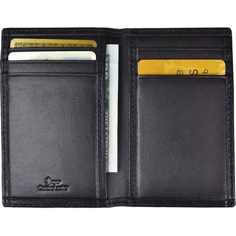 rfid blocking men s slim card case wallet in genuine leather