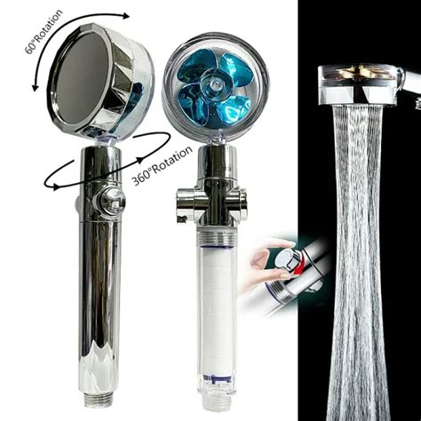 Dropship Bathroom Handheld For Home Shower Turbine Fan Blade Supercharge Nozzle Set Shower