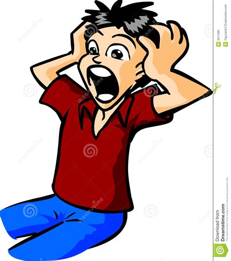 Boy Shocked stock vector. Illustration of child, afraid - 2611681