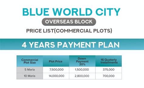 Blue World City Launches Commercial Plots In Overseas Block Manahil
