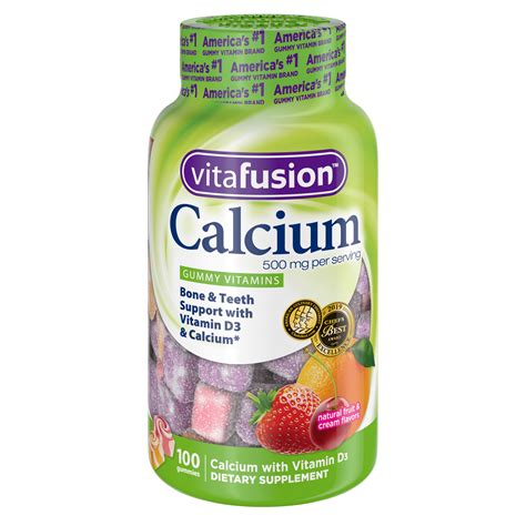 Vitafusion Calcium Supplement Gummy Vitamins 100ct