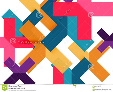 Multicolored Abstract Geometric Shapes Geometry Background For Web