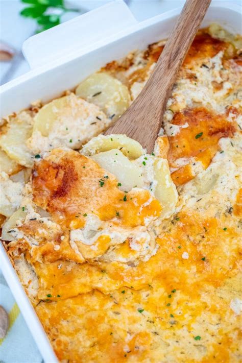 Butter a 13 x 9 inch baking dish with 1 tbsp. Creamy Scalloped Potatoes | Recipe | Creamy scalloped ...