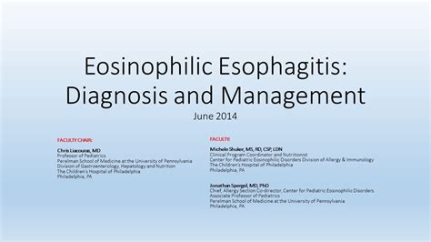 Eosinophilic Esophagitis Diagnosis And Management Youtube