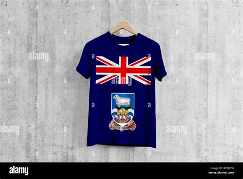 Falkland Islands Flag T Shirt On Hanger Team Uniform Design Idea For