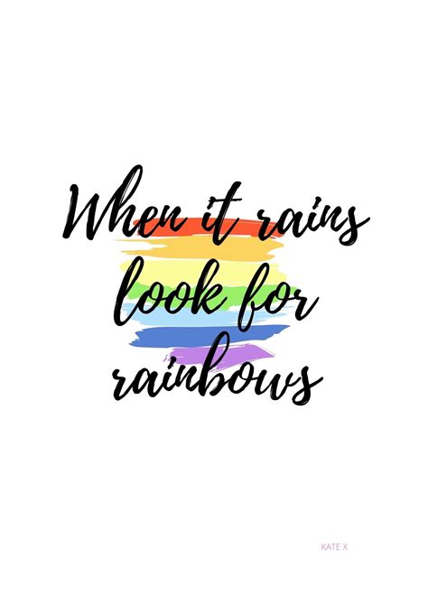 When It Rains Look For Rainbows Etsy
