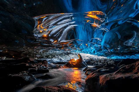 A Waterfall Inside A Cave In Iceland Is A Sight To Behold