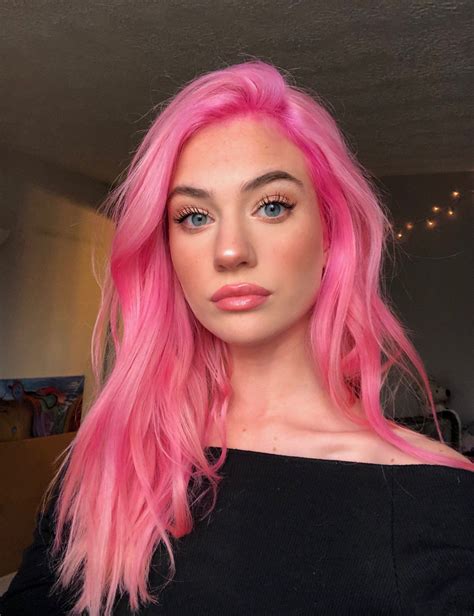 Two Front Pieces Of Hair Dyed Hot Pink 2020 Hair Ideas And Haircuts For