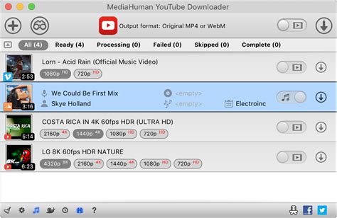Convert youtube videos without any limit, our youtube to mp3 converter is free for everyone. MediaHuman YouTube Downloader - feature-rich app to ...