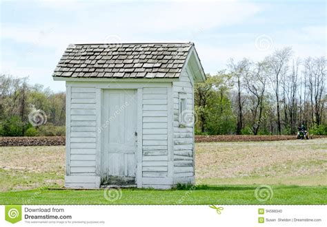 Old Outhouse On A Farm In Michigan Usa Stock Photo Image