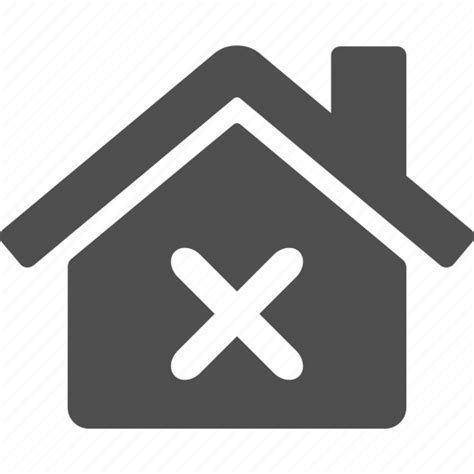 Home House Building Cancel Decline Delete Estate Icon Download