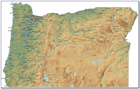 Topographic Map Of Oregon Coast Maps Resume Examples Bx5azwmoww