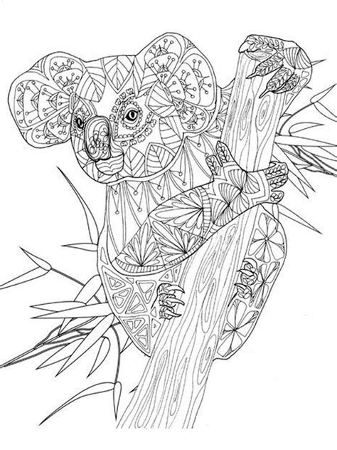 Free printable zentangle koala coloring pages for adults and teens. Free Koala coloring pages for Adults. Printable to ...