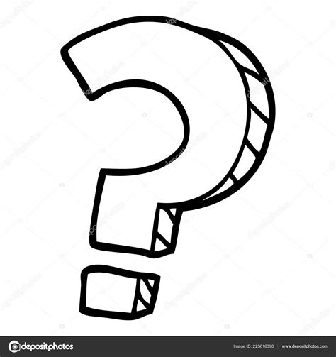 question mark cartoon vector illustration black stock vector 179088146 images and photos finder