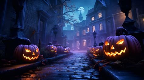 Spooky Halloween Street Free Stock Photo Public Domain Pictures