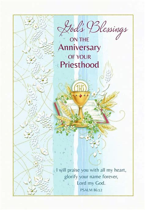 Priests Anniversary Greeting Card Gods Blessings Blessed