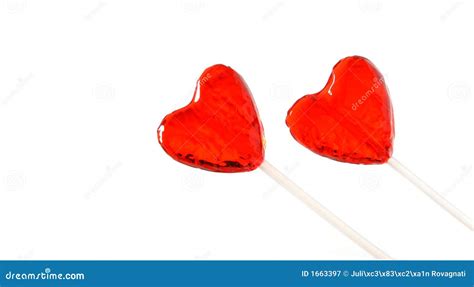 Two Heart Shaped Lollipops For Valentine Picture Image 1663397