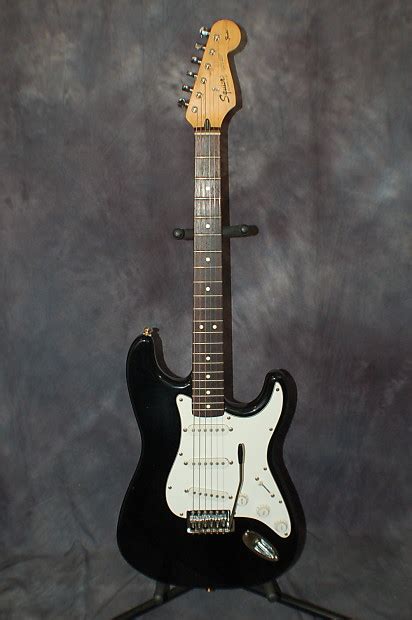 Black Fender Made In Mexico Squire Stratocaster Pro Reverb