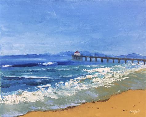Manhattan Beach Pier Painting By Karen Fonda