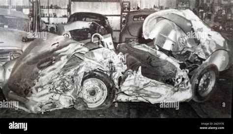 Photograph Of James Dean Porsche Spyder After His Fatal Crash James