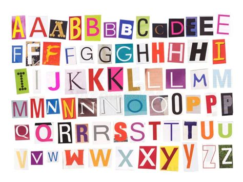 Alphabet Magazine Cutouts Stock Image Image Of Capitals Spelling