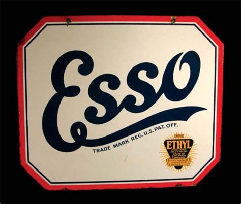 Esso Gasoline Porcelain Sign