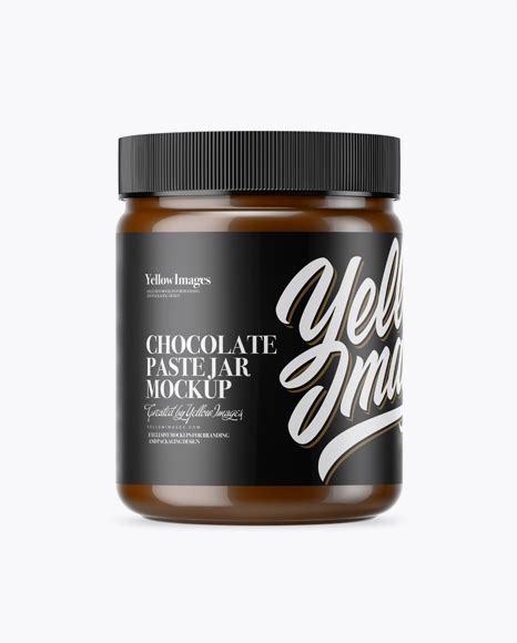 Free jam jar mockup (psd). Download Psd Mockup Butter Chocolate Clear Jar Mockup Pack ...