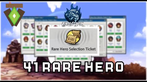 41 Hero Rare Pada Rare Hero Selection Lost Saga Exotic YouTube