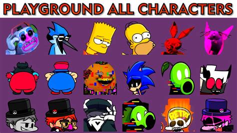 Fnf Character Test Gameplay Vs My Playground All Characters Test