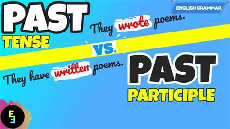 Difference Between Past Tense And Past Participle English Grammar