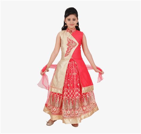 Saarah Girls Lehenga Choli Ethnic Wear Self Design Silk 636x832 Png Download Pngkit