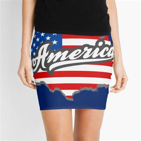 Map Usa Flag Of The United States America Mini Skirt By Ross Sergey