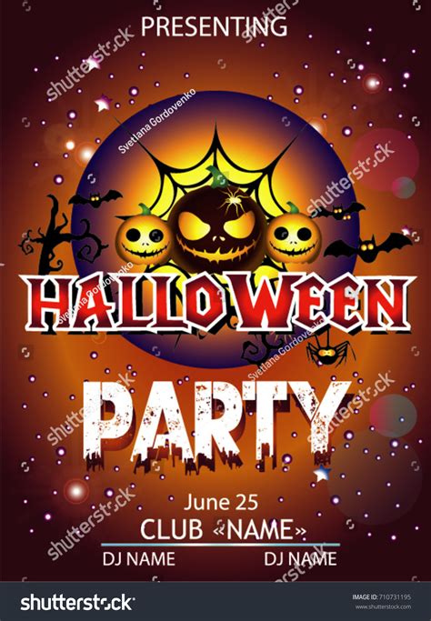 Halloween Party Cartoon Royalty Free Stock Vector 710731195