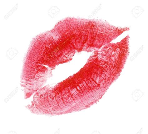 Free Download Womans Kiss Stamp On A White Background Stock Photo