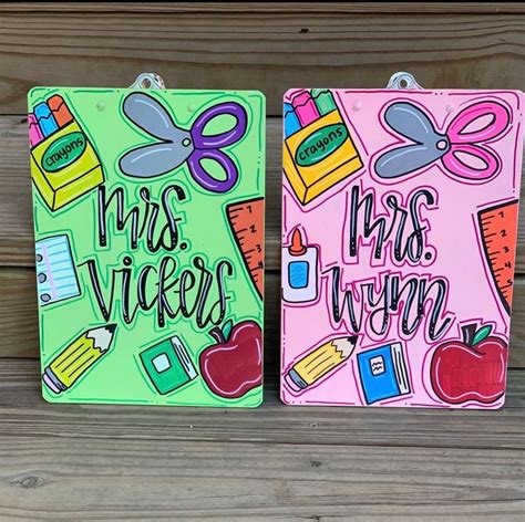 Hand Painted Clipboards Etsy Teacher Appreciation Gifts Diy Diy Teacher Gifts Teacher Craft