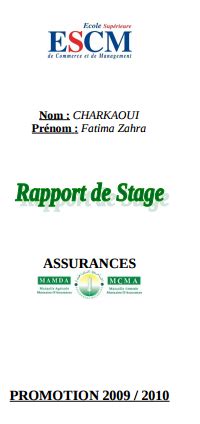 rapport de stage assurance maroc