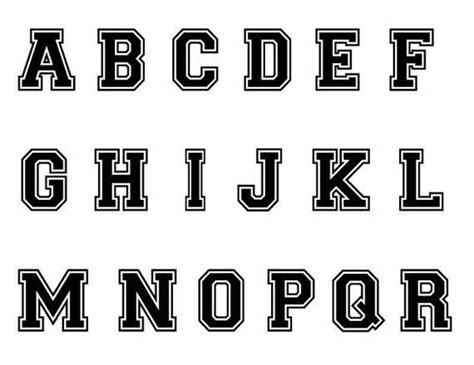 Varsity Font Svg Varsity Letters Sport Font Alphabet Svg With Varsity