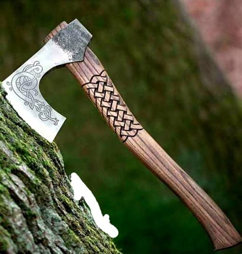 Handmade Steelness Steel Axe In 2022 Axe Bearded Axe Wood Carving Art