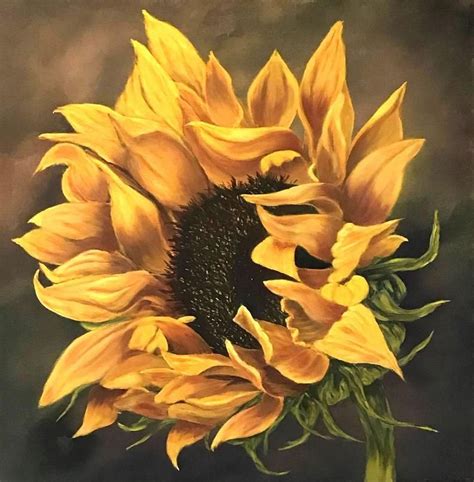 Acrylic Art Sunflowers SUNFLOWER