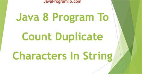 Java Program To Count Duplicate Characters In String Java Program JavaProgramTo Com