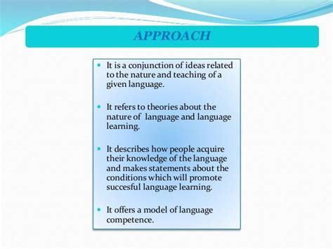 Approach Method Procedure And Technique In Language Teaching