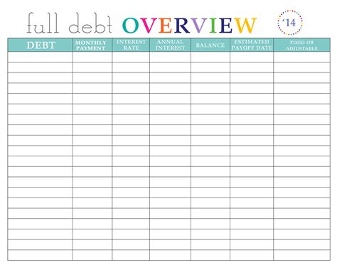 Loan Payoff Spreadsheet — Db