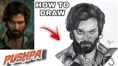 How To Draw Allu Arjun Pencil Drawing From Pushpa Movie Step By Step